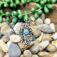 Blue heart earrings