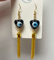 Black ojo earrings
