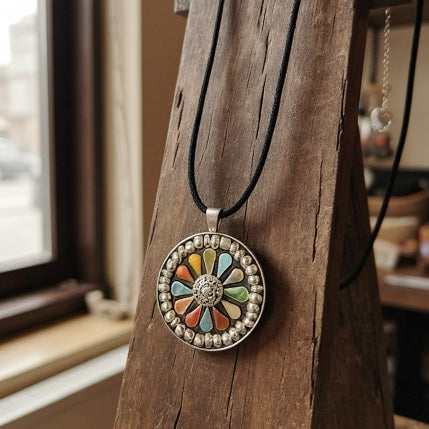 Round mosaic petals bezel