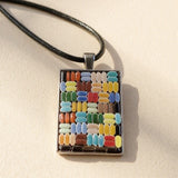 Weave mosaic necklace