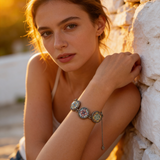 Mexican inspired bezel bracelet
