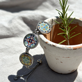 Mexican inspired bezel bracelet