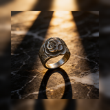 Embossed rose ring