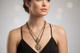 Sacred heart triple necklace