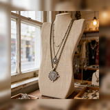 Sacred heart triple necklace
