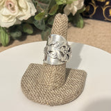 Viking rose saddle ring