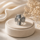 Wild rose saddle ring