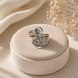 Delicate floral wrap ring