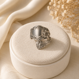 Ornate floral wrap ring