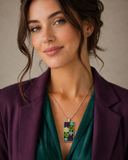 Large rectangular bezel with bold colors