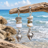 Conch sea shell earrings