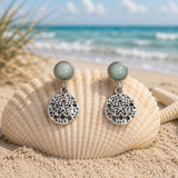 Sand dollar stud earrings