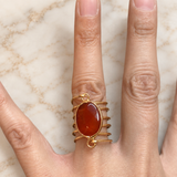 Red agate ring