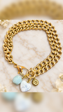 Double curb chain bracelet