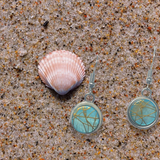 Small round shell earrings