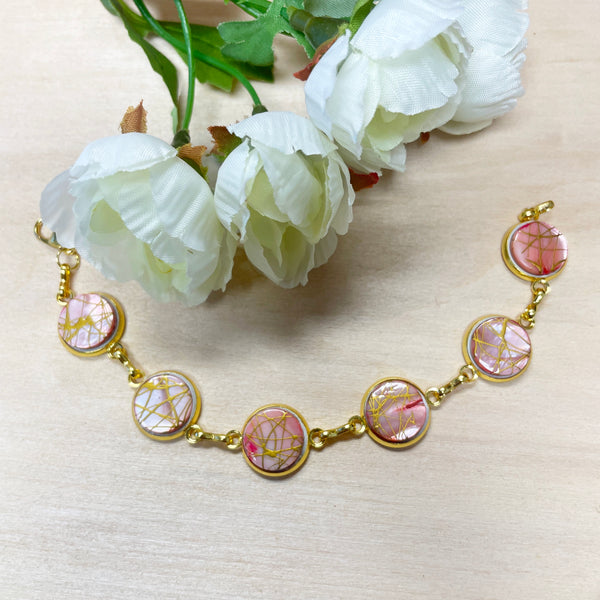 Pink shell bracelet