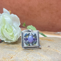 Square lavender mosaic ring