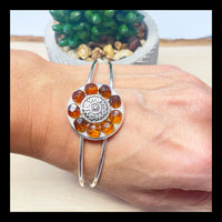 Amber mosaic bangle