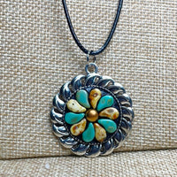 Czech paisley pendant
